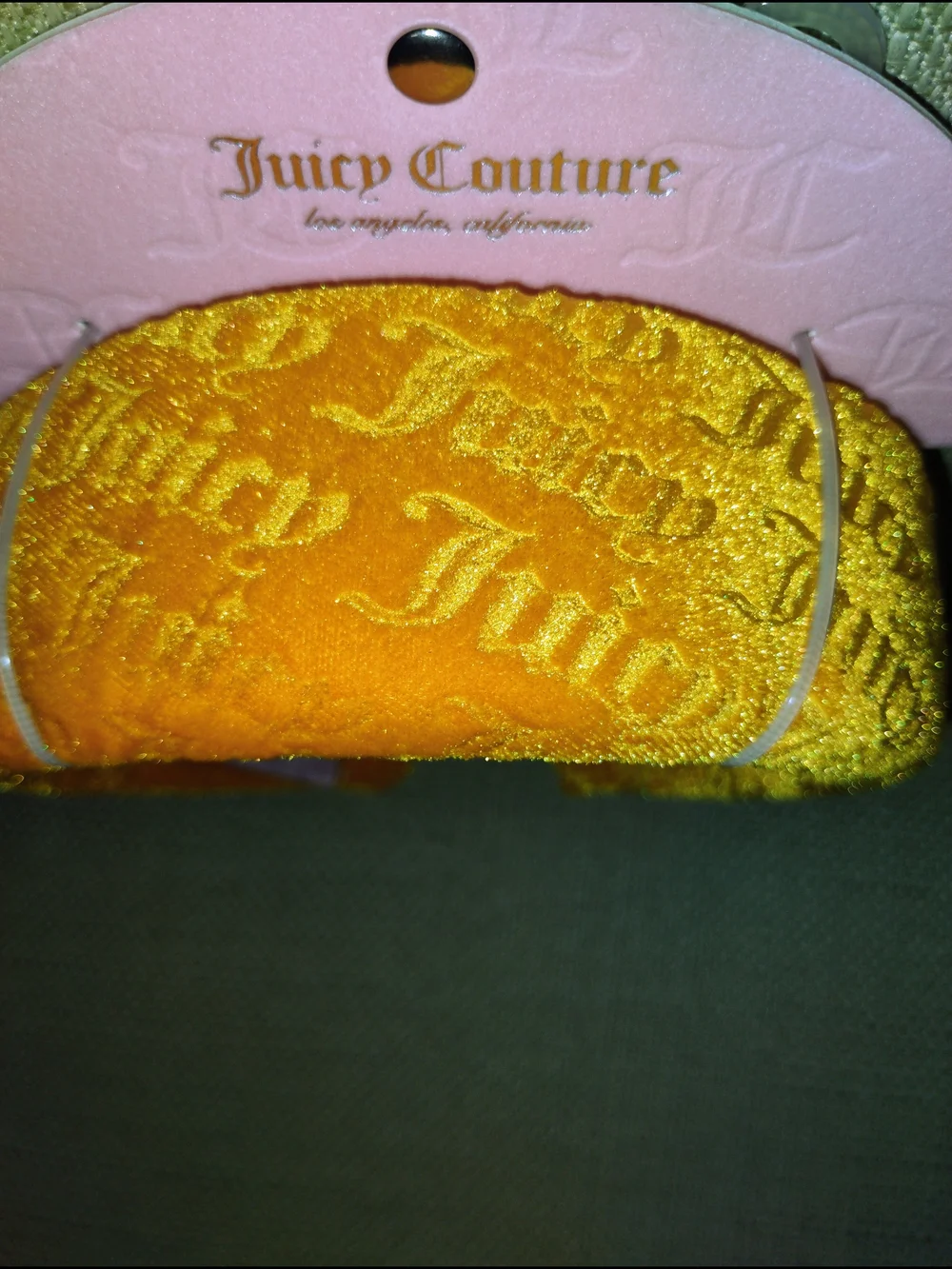 Juicy Couture Bright Yellow Velvet Padded Headband